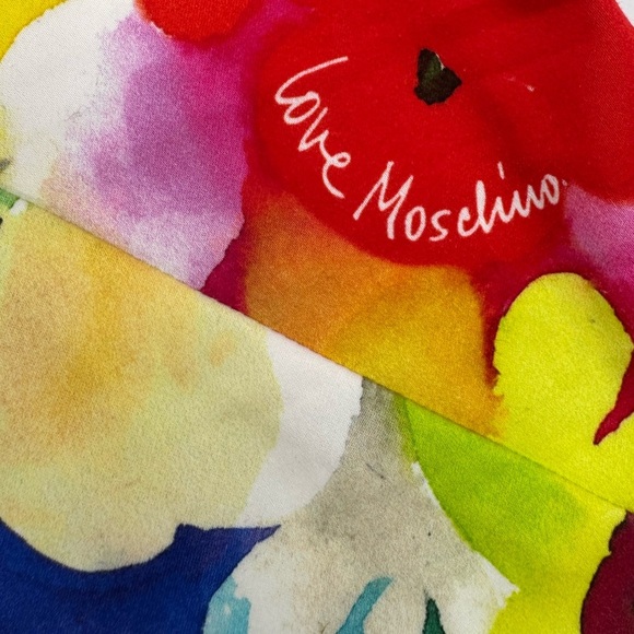 Love Moschino Floral Sheath Dress Bright Multicolor Print Office Cocktail Size 4 - Picture 14 of 16